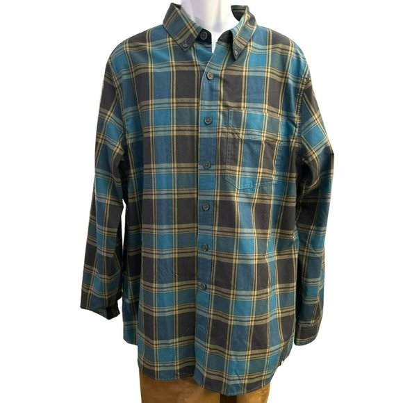 Duluth Untucked Men's Alaskan Hard Gear Green Plaid Shirt Size XL Tall Slim Fit - Picture 1 of 5
